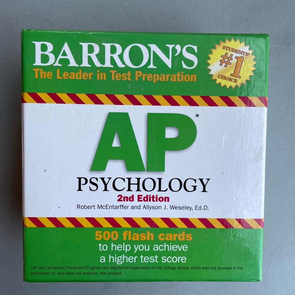 Baron’s AP Psych 500 flash cards